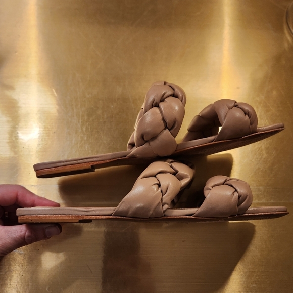 RAYE Women's Pale Pink Braided Slide Sandals Size 7.5 - Picture 9 of 12